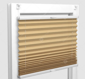 Шторы Плиссе - Аскона абрикосовый на пластиковые окна