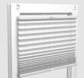 Шторы Плиссе - Аскона белый на пластиковые окна