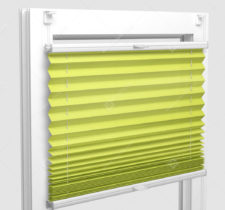 Шторы Плиссе - Базель перл лимонный на пластиковые окна